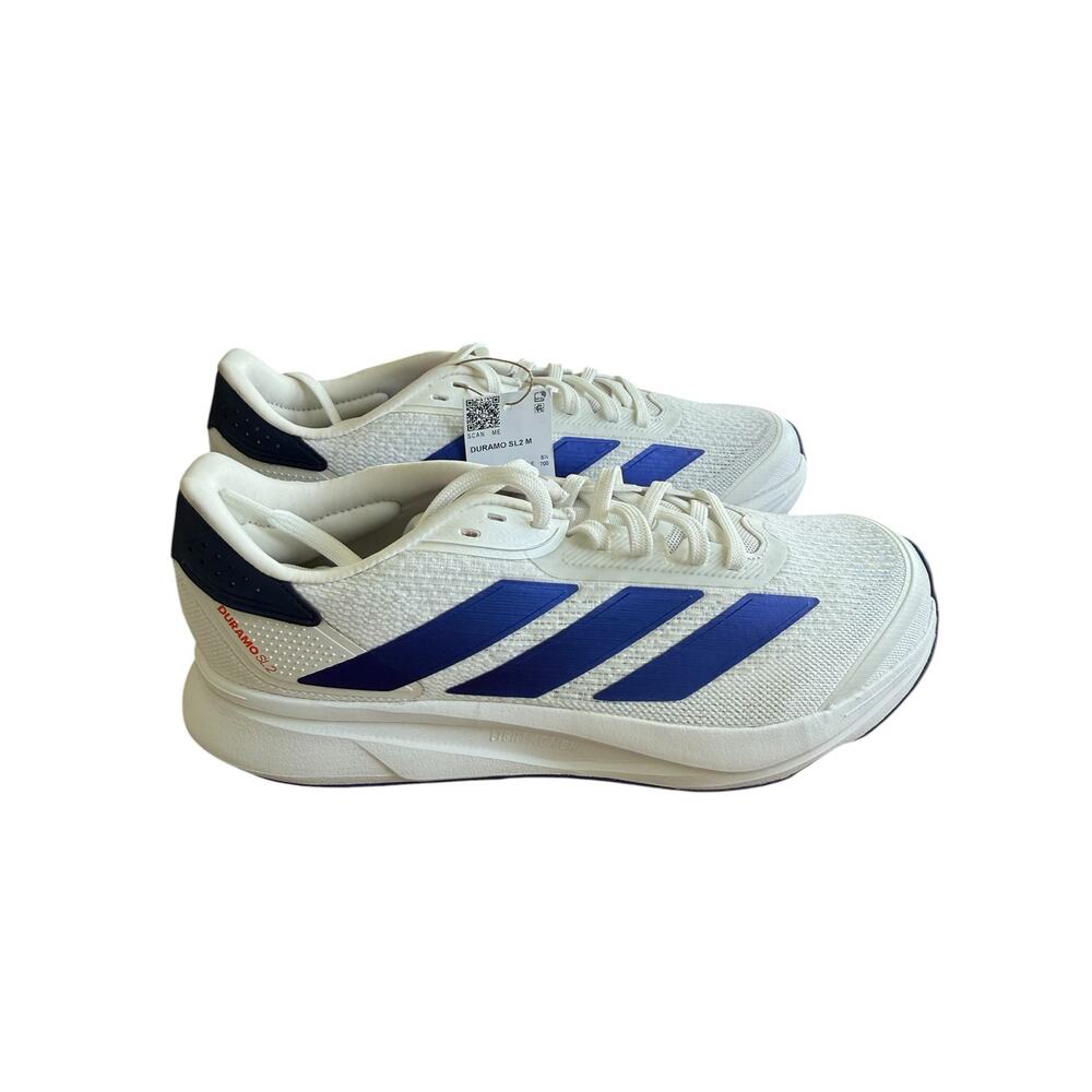Adidas Duramo SL2 Running Shoes White Blue Men 9 Athletic Sneakers NWT